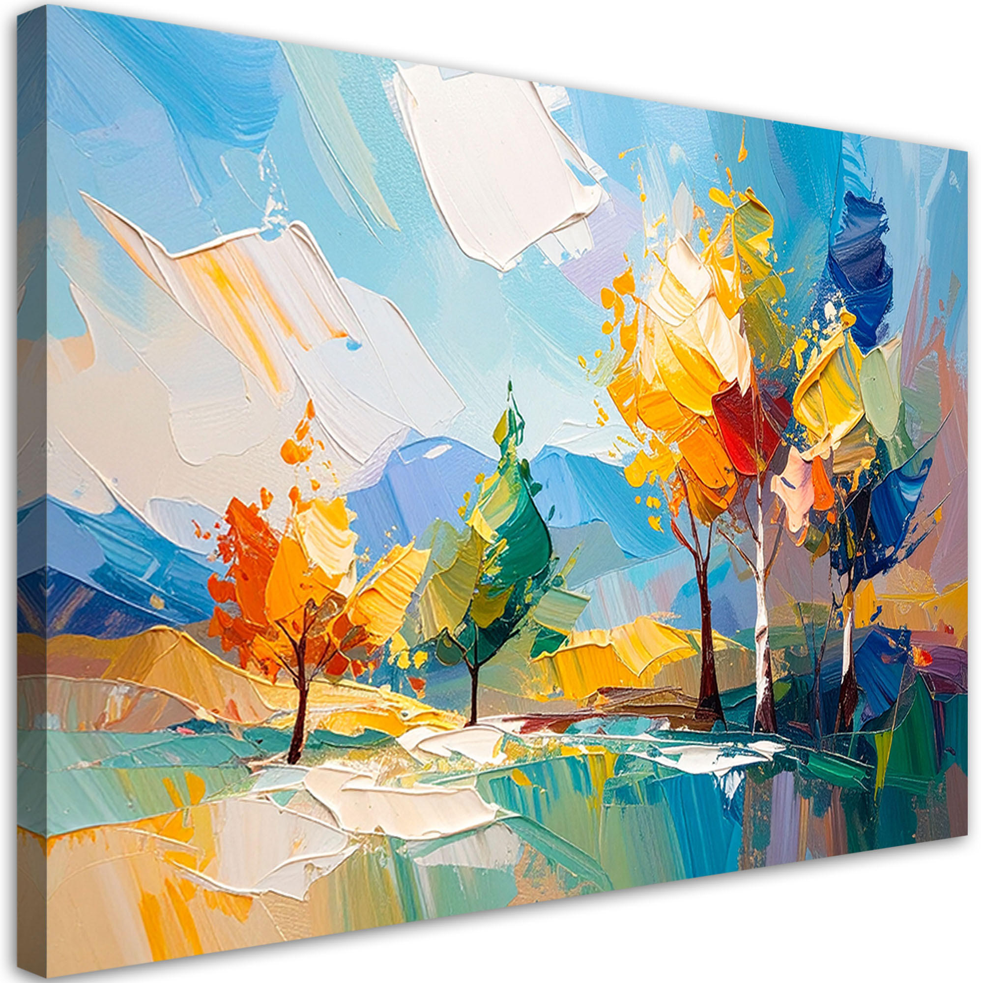 Feeby Leinwandbild Mehrfarbig 120x80 cm