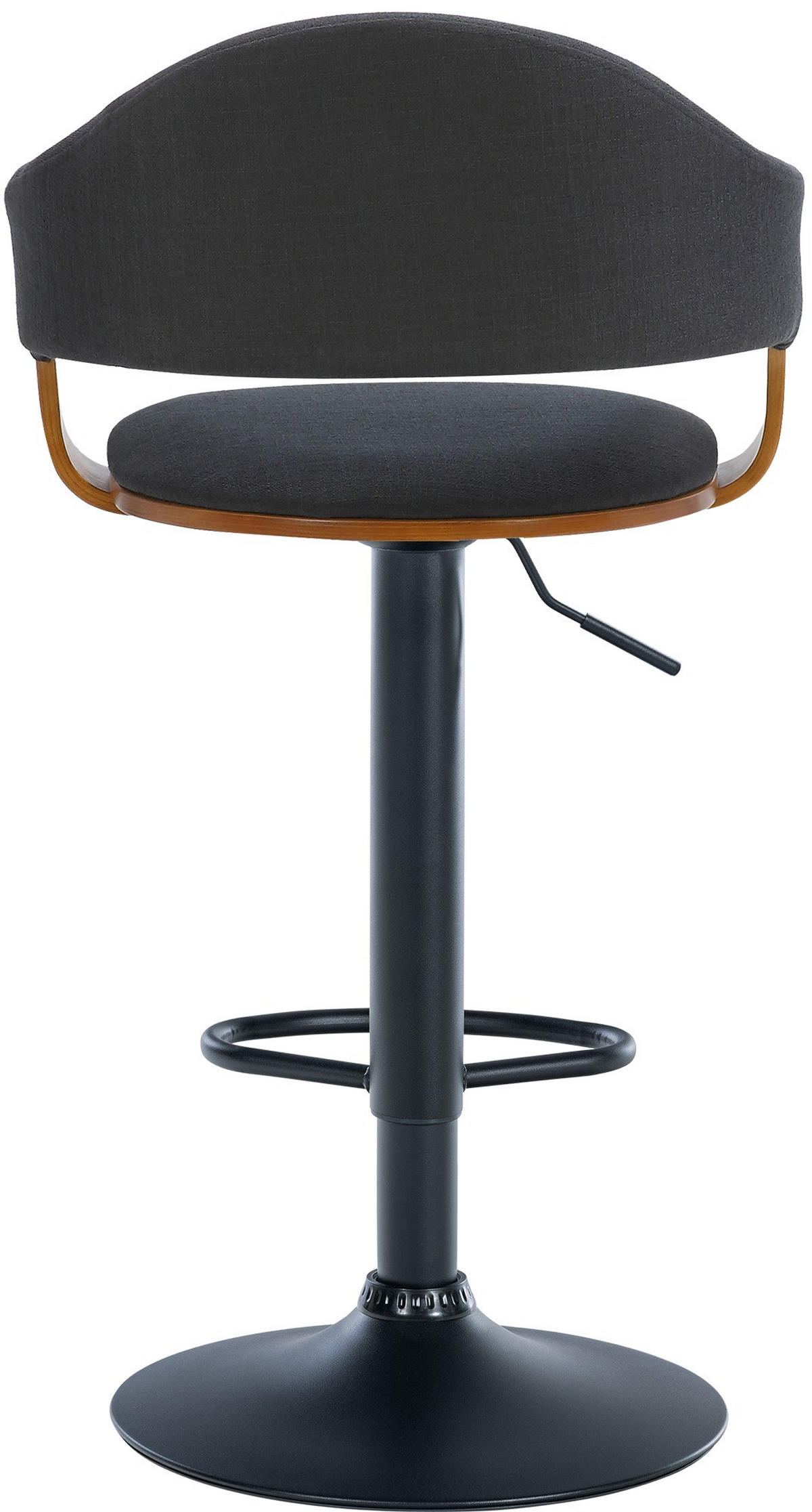BARHOCKER 2er Set Stoff walnuss/schwarz - Walnussfarben/Schwarz, Textil (50/89/49cm) - CLP