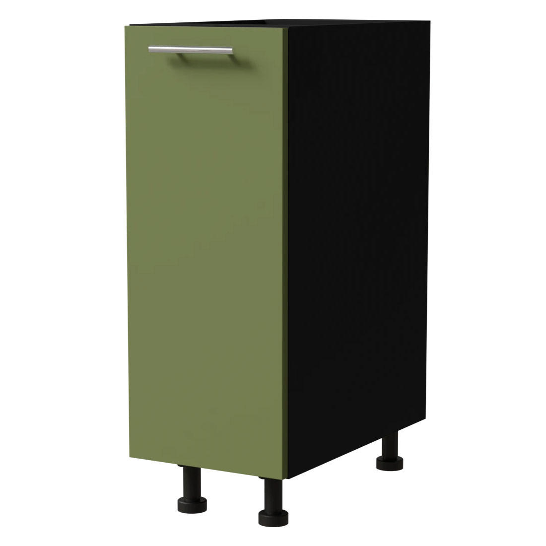 Feldmann-Wohnen Unterschrank Grün, Schwarz 30x82x50 cm