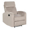 SESSEL Samtstoff taupe manuell verstellbar Verdal - Beige, Textil (76/102/62cm) - Beliani