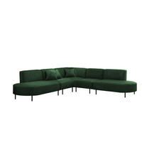ECKSOFA Valencia - Dunkelgrün, Holzwerkstoff/Textil (303/303cm) - Fun Möbel