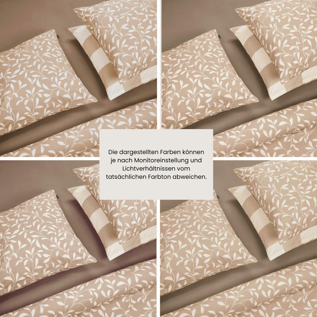 BETTWÄSCHESET Melvin - Renforcé - 2-teilig - 135 x 200 cm - Sand - Sandfarben, Textil (135/200cm) - SCHIESSER