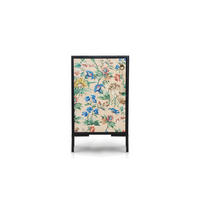 NACHTTISCH aus MDF mit floralem Druck AMAZONIA - Multicolor/Schwarz, Holzwerkstoff (30/65/40cm) - RNT By Really Nice Things