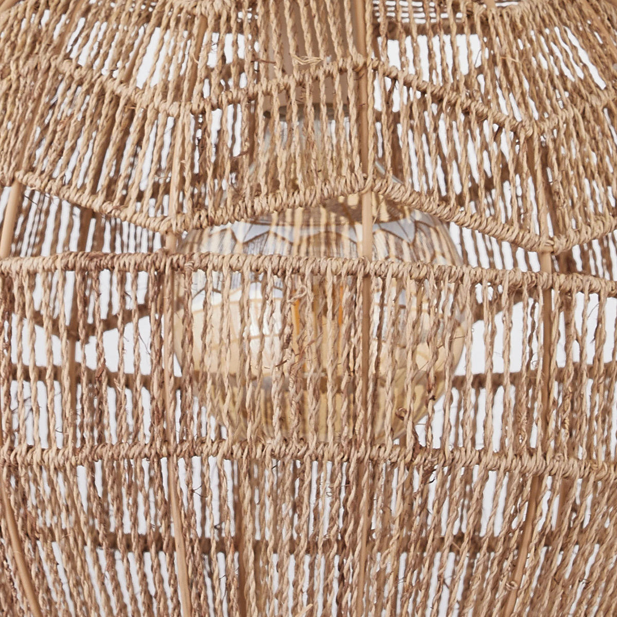 PENDELLEUCHTE - Leinen / Eisen, 1-flammig - Braun, Metall (40/40/190cm) - home24