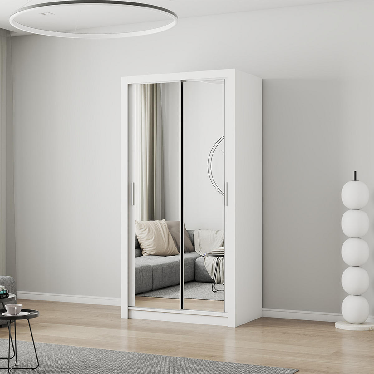 SKŘÍŇ s otočnými dveřmi Milan 100 cm 100/200/64 cm, 2dveřová, bílý - bílá, kompozitní dřevo (100/200/64cm) - imoebel24