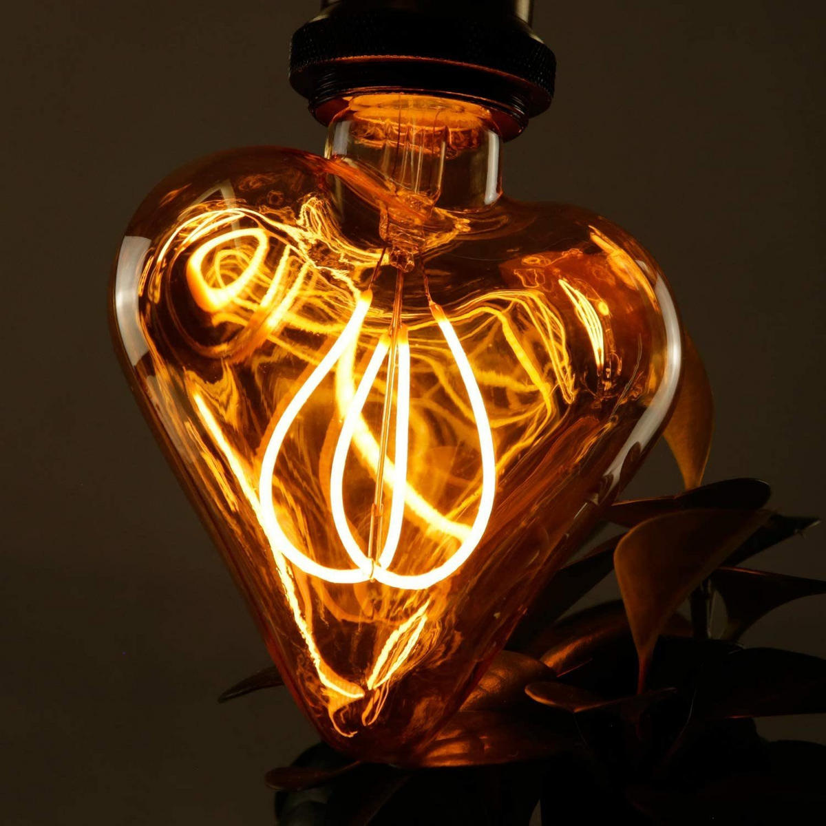 LED-LEUCHTMITTEL Aue II 15/11.5/6cm - Braun, Glas (11.5/6cm) - Nettlife