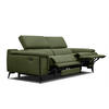 RELAXSOFA MATERA 3-Sitzer mit 2 Relaxfunktionen, olivgrün - Schwarz/Olivgrün, Holzwerkstoff/Textil (212/82/103cm) - Courtois Laville