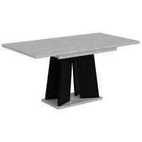 ESSTISCH ausziehbar 120 -160x90x75 cm - Betonoptik K350/Schwarz - UFOM - Schwarz, Holzwerkstoff (120/90/75cm) - ALTDECOR
