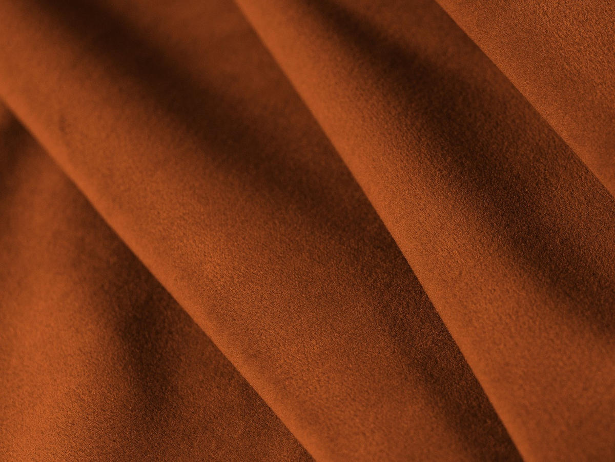 PANORAMASOFA links Lisa aus Samt terrakotta 7 Sitzplätze - Terracotta, Textil (234/77/387cm) - Micadoni