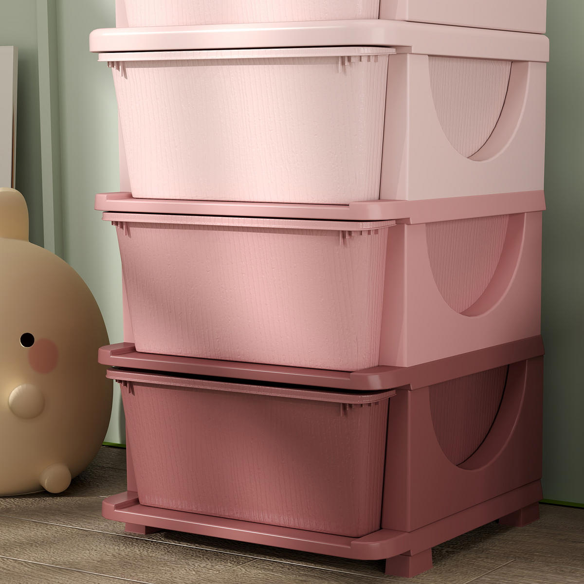SPIELZEUGKISTE DE-09540 Rosa - Pink, Kunststoff (37/37cm) - ComfortXL