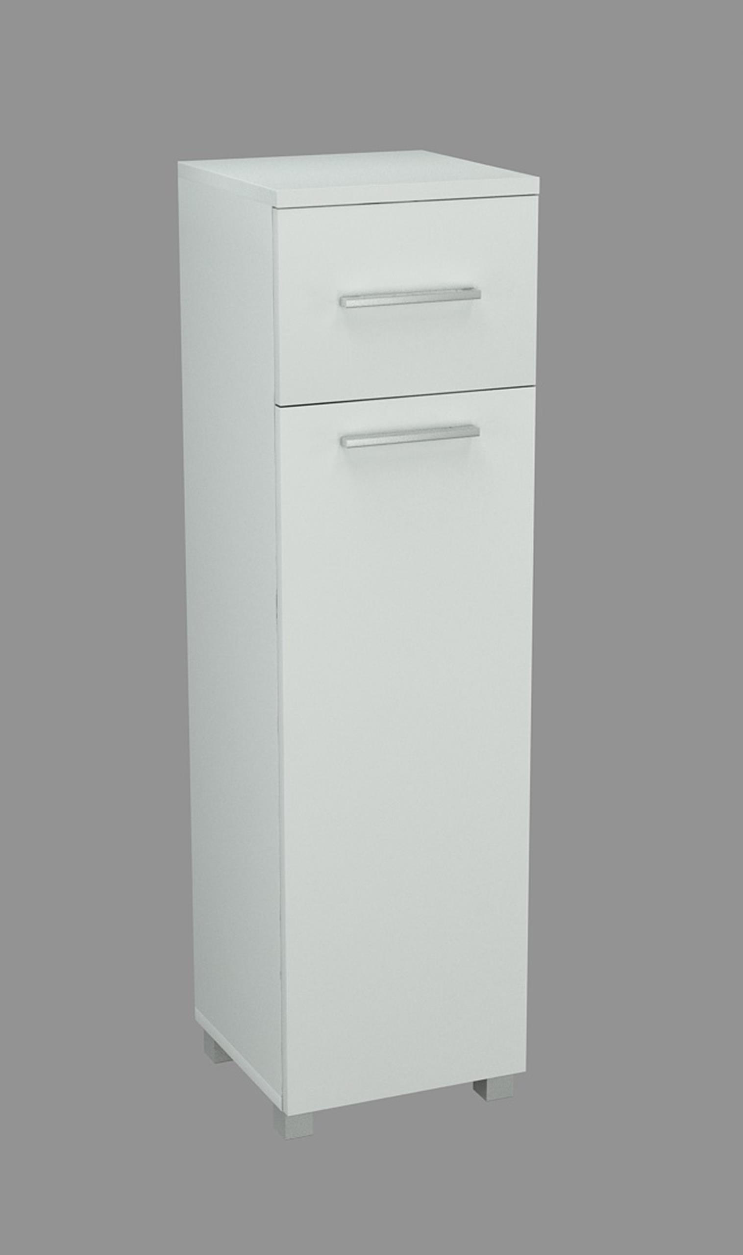 Thumbnail - Matkam Möbel Badezimmerschrank, Weiß, Holzwerkstoff, 30x98x28 cm, Badezimmer, Badezimmerschränke, Hochschränke