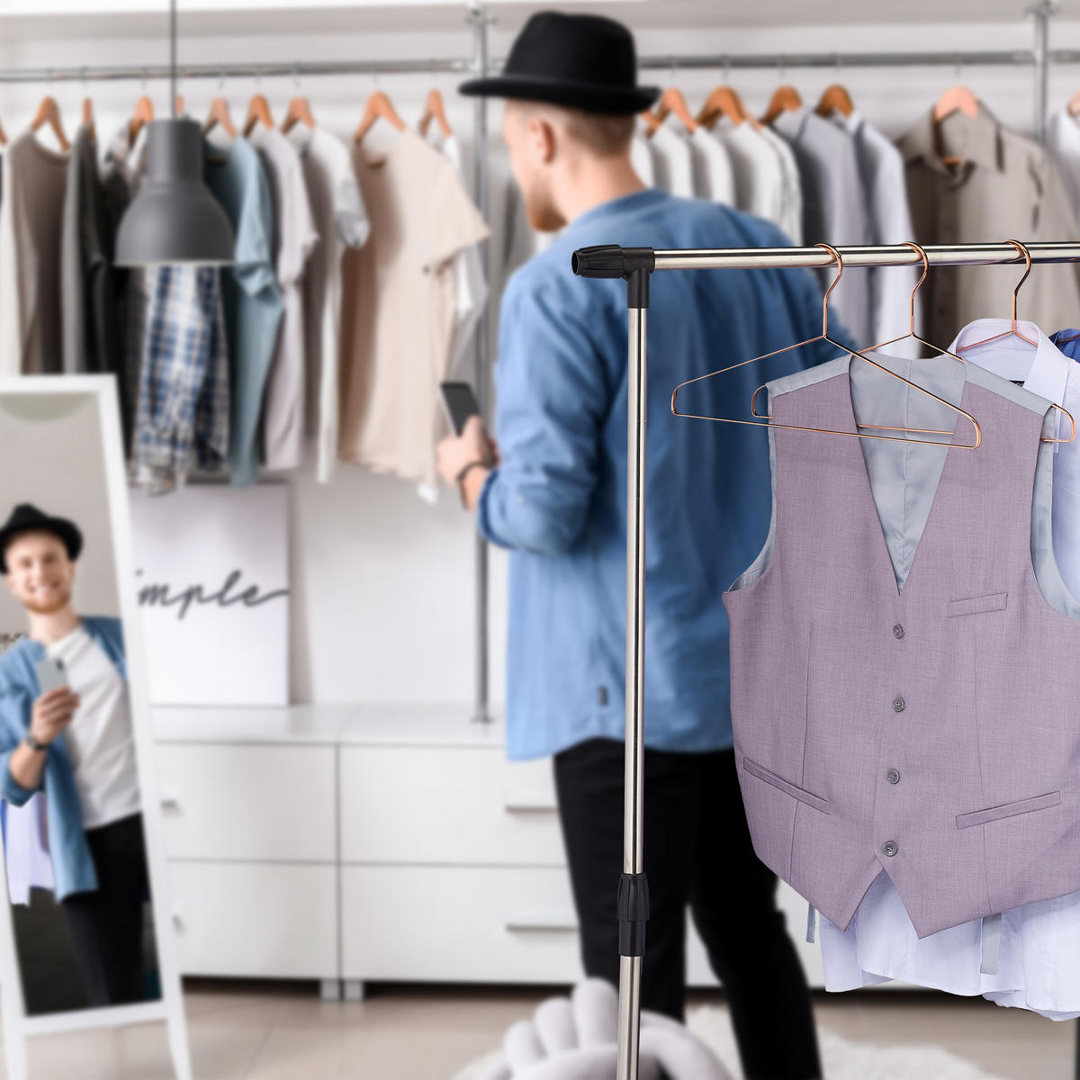 12XVEŠIAKY na šaty - medená, kov (42/21/0.8cm) - Relaxdays