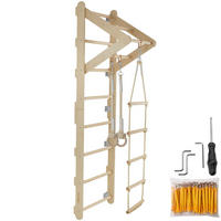 SPROSSENWAND Matterhorn, indoor, für Kinder ab 3 Jahren, hellbraun - Hellbraun, Holz (62/210/58cm) - tectake