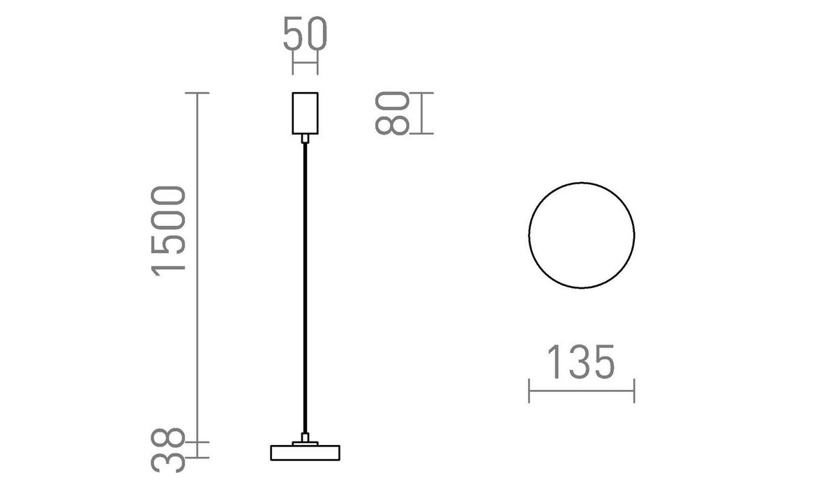PENDELLEUCHTE ARETHA I Schwarz 12 W - Schwarz, Metall (30/30/120cm) - Rendl