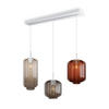 HÄNGELEUCHTE Velo 3-flammig Mehrfarbig Ø 18/20/25cm - Multicolor/Weiß, Glas (25/25/27cm) - s.luce