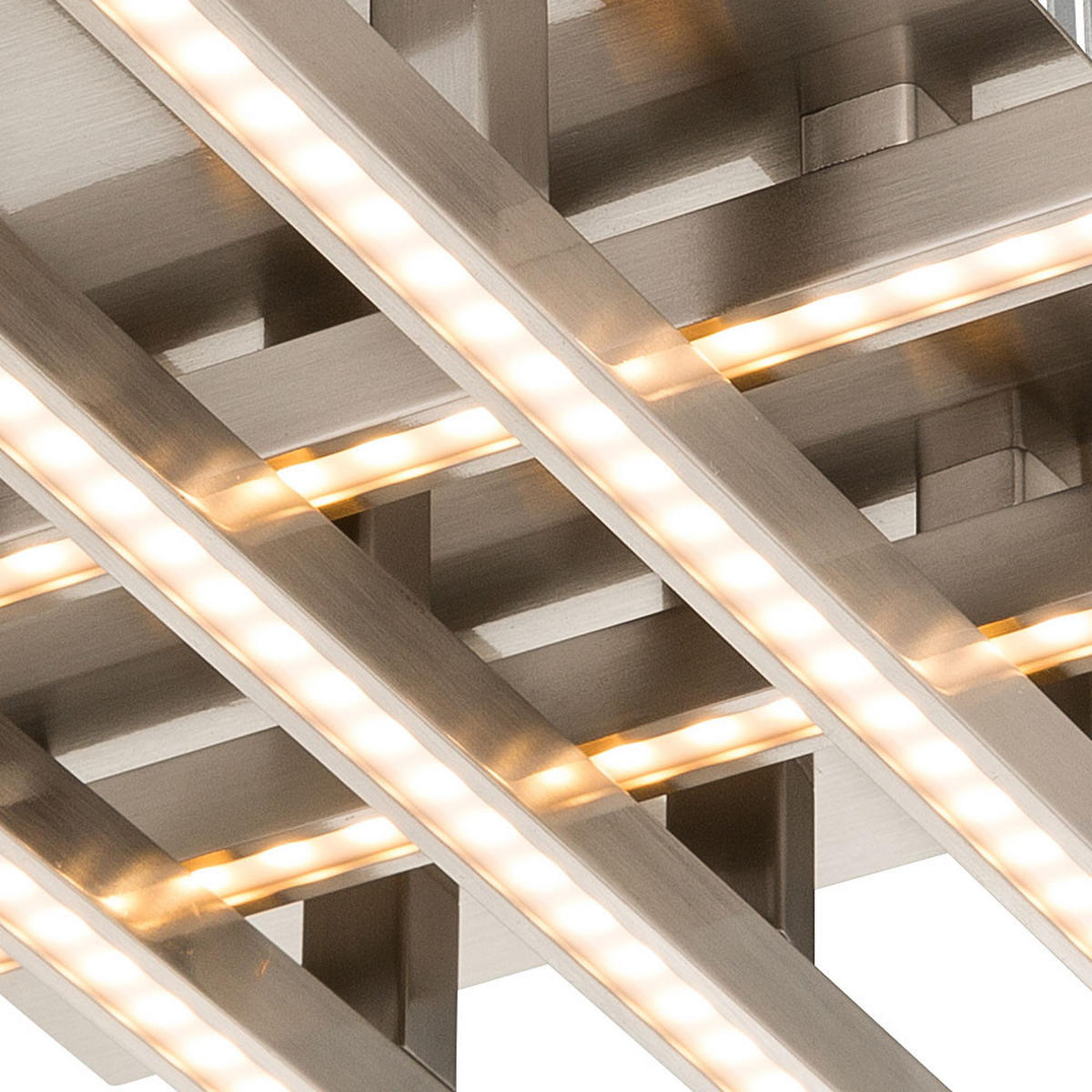 LED DECKENLEUCHTE Mike Silber Metall - Silberfarben, Metall (40/40/8cm) - Globo Lighting