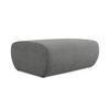 POUF Chenille Stoff Grau - Schieferfarben/Schwarz, Kunststoff/Textil (102/40/62cm) - Makamii