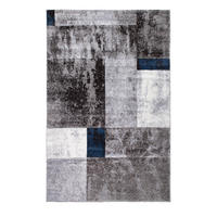TEPPICH Phönix abstraktes Design blau 80 x 150 cm - Blau, Kunststoff/Textil (80/150cm)