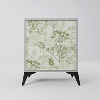 SIDEBOARD FENNEL BALDACHIN, Grau, 57,5x42x70,5 cm, Schwarze Metall-Sternfüße - Multicolor/Schwarz, Holzwerkstoff/Metall (57.5/70.5/42cm) - SpaceRebels