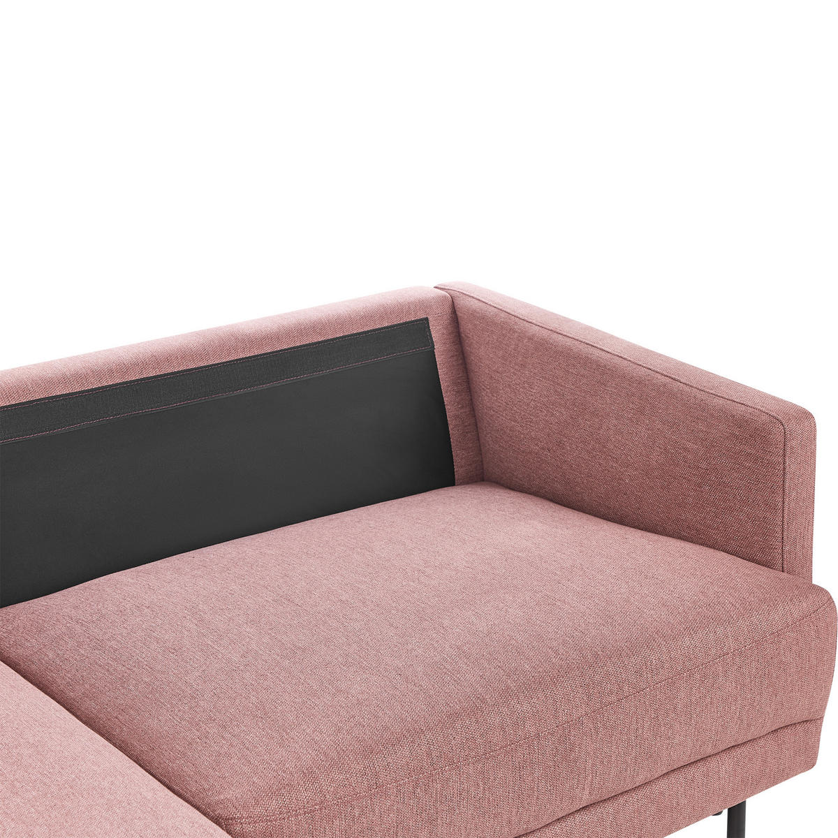 2-SITZER-ECKSOFA Polyester Rosa linksseitig Breda - Pink, Textil (192/155cm) - Beliani