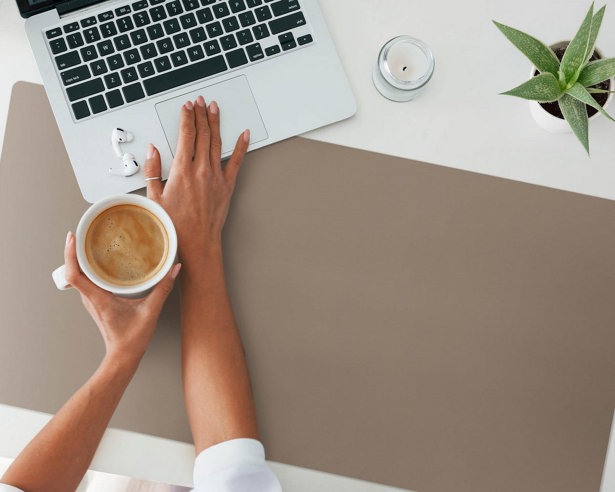 SCHREIBTISCHUNTERLAGE 100x50 cm Braun - Walnussfarben, Kunststoff (100/50/1.6cm) - Wallfluent