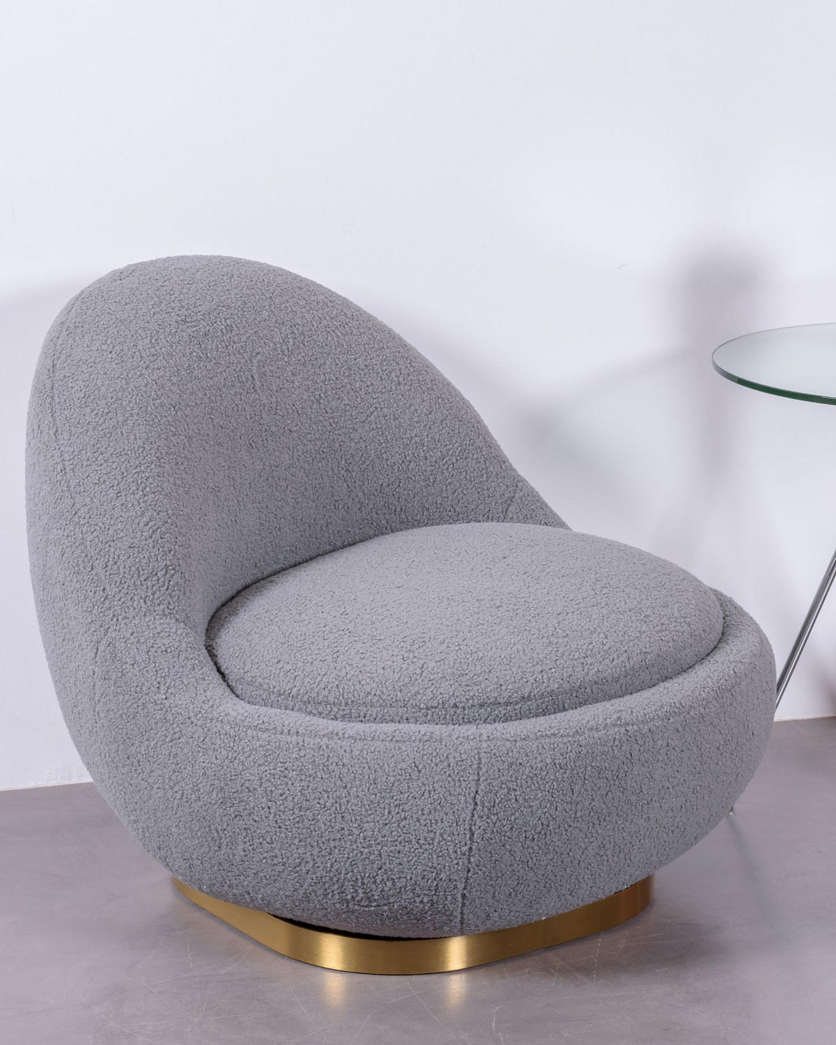 DREHSESSEL Baumwolle Grau - Grau, Textil (81/72/88cm) - Nest Dream