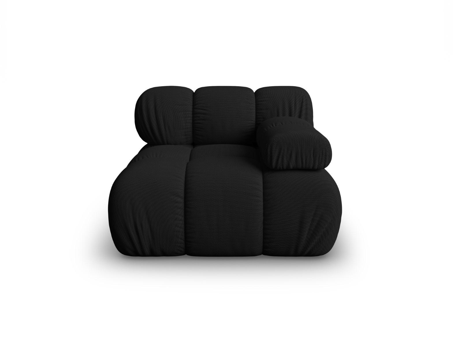 MODUL rechts Bellis aus 3D-Stoff schwarz - Schwarz, Textil (94/70/94cm) - Micadoni