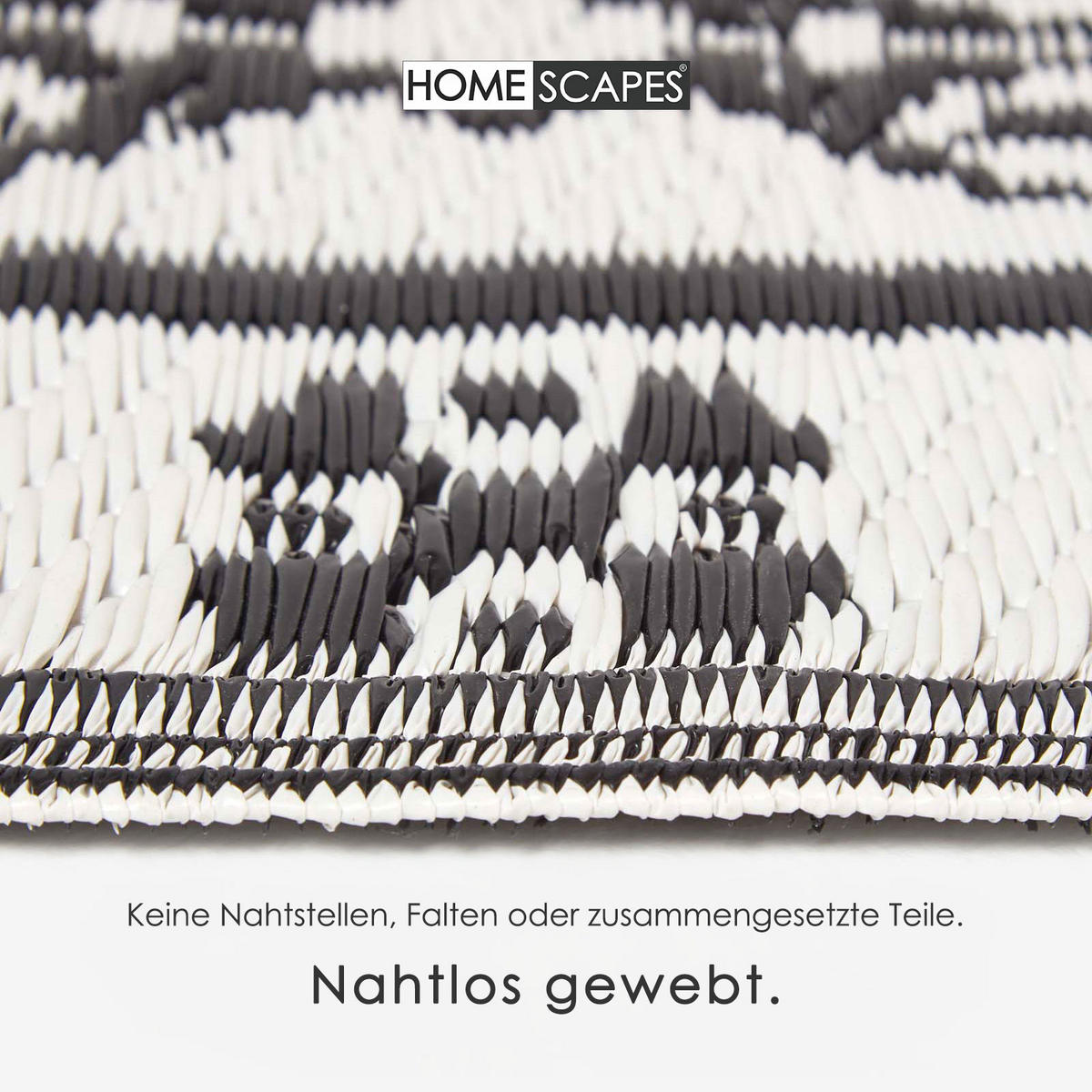 OUTDOORTEPPICH Orientalisch gemustert 120/186 cm - Schwarz, Kunststoff (120/186cm) - Homescapes