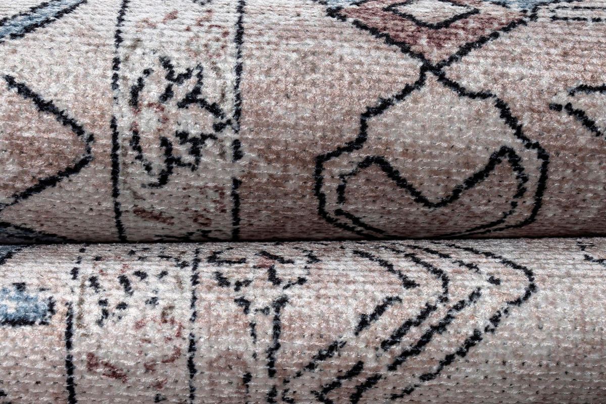 TEPPICH DUBAI hellgrau orientalisch 120/180 cm - Hellgrau, Textil (120/180cm) - Tapiso