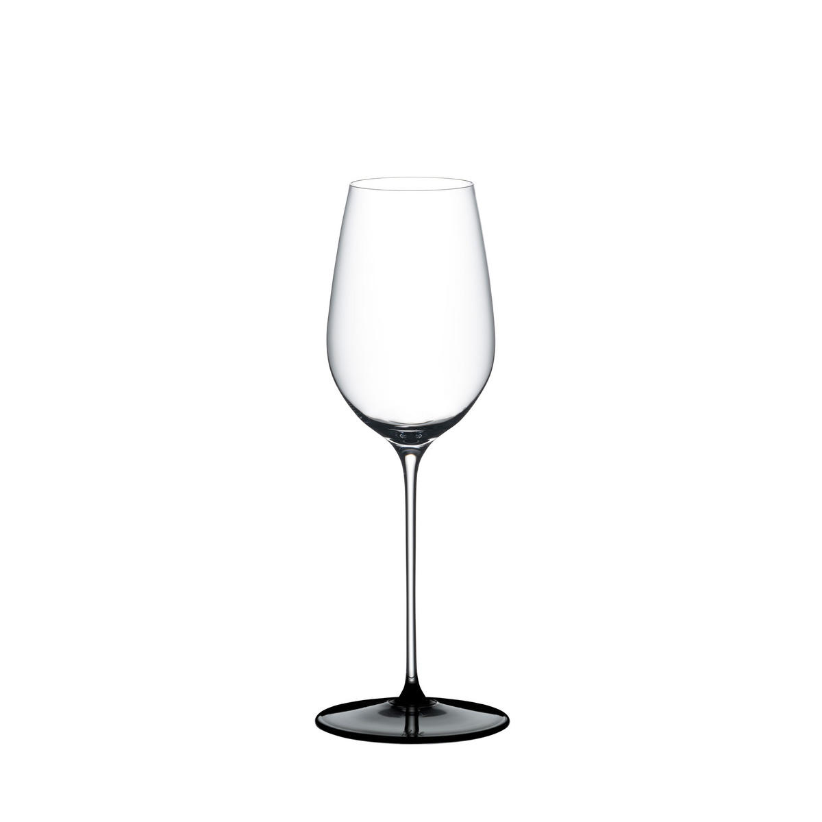 WEISSWEINGLAS Fatto A Mano Black Tie, Kristallglas, 400 ml - Schwarz, Glas (0.4L) - Riedel