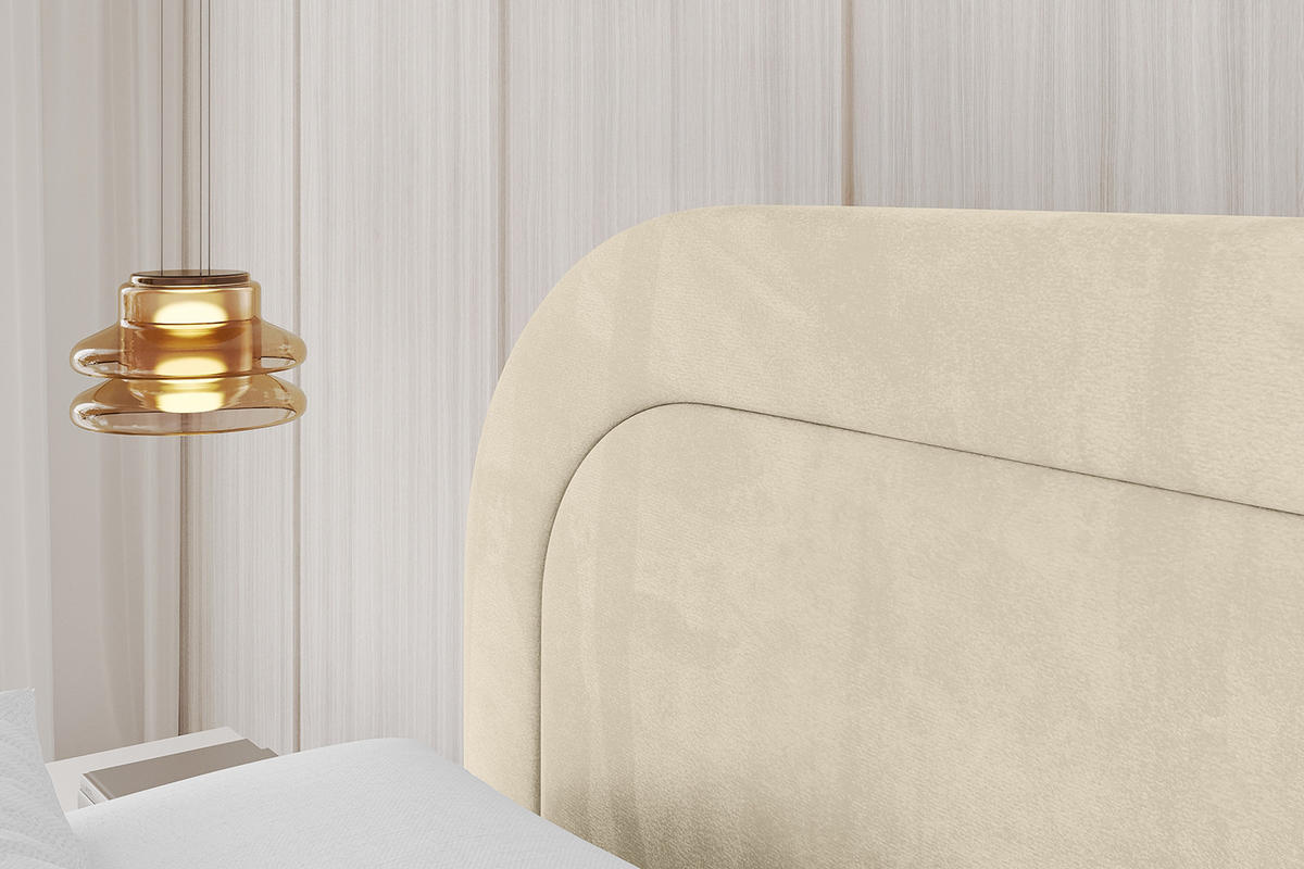POLSTERBETT mit Bettkasten, Fußteil und Lattenrost, Boxbett ohne Matratze - LERAY-Z 180x200 Beige - Ecru, Holzwerkstoff/Textil (180/200cm) - ALTDECOR