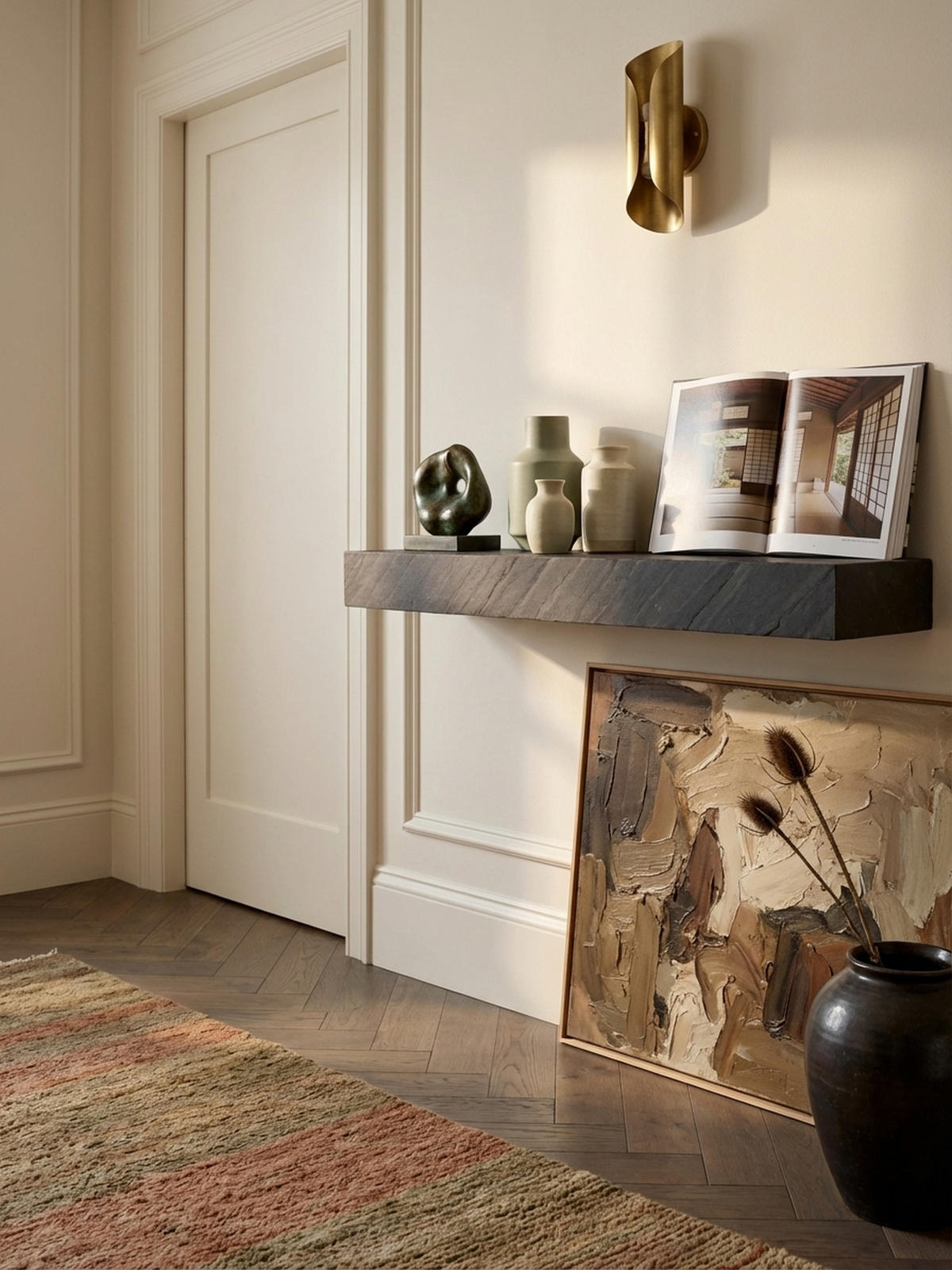 WANDREGAL Mango Massivholz Steinoptik Rechteckig Modern, Grau 60x20x10 cm - Grau, Holz (60/10/20cm) - KADIMA DESIGN