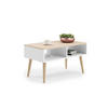COUCHTISCH Sandi - Weiß/Naturfarben, Holzwerkstoff (55/90/55cm) - RAUMHIRSCH FURNITURE