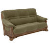 SOFA 3-Sitzer Katlin Bezug Flockstoff Eiche rustikal P43 / grün - Grün, Kunststoff (205/95/95cm) - 58aufmkessel