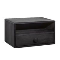 NACHTTISCH Hope, schwarze Birke, 31,5/50/27 cm - Schwarz, Holz (50/27/31.5cm) - WOODEK