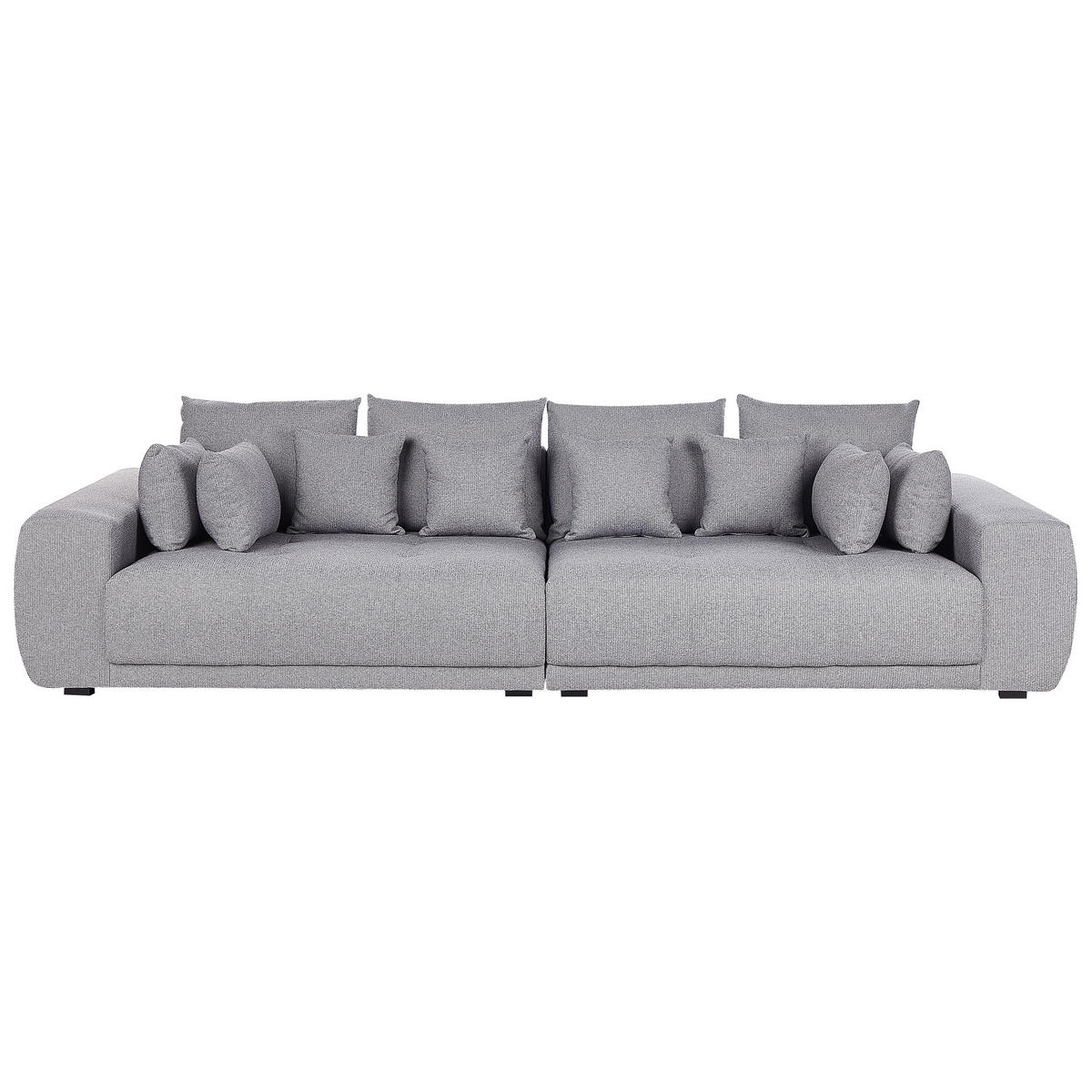 WOHNLANDSCHAFT Polsterbezug Grau Torpo - Grau, Textil (308/84/136cm) - Beliani