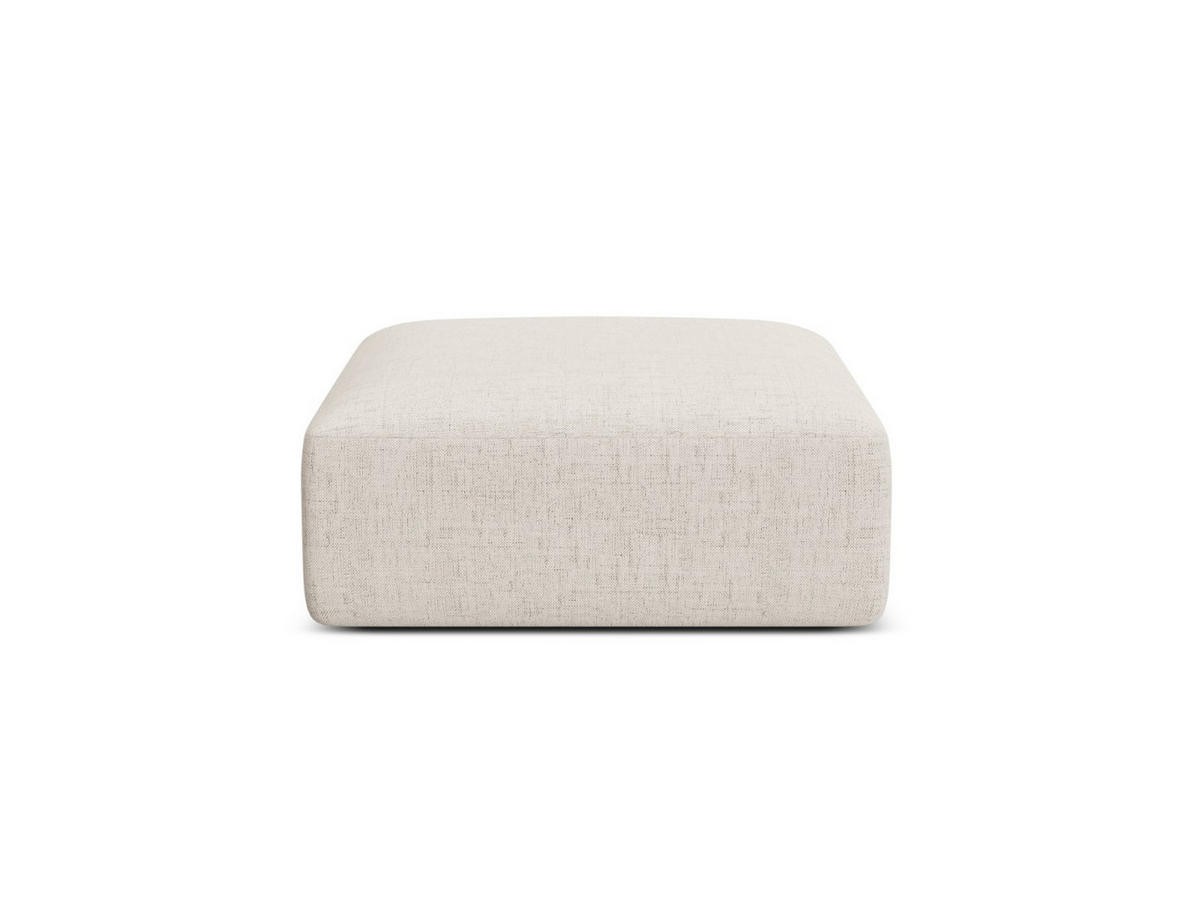 POUF Campi aus strukturiertem Stoff leichtes beige - Creme, Textil (90/40/90cm) - Cosmopolitan Design