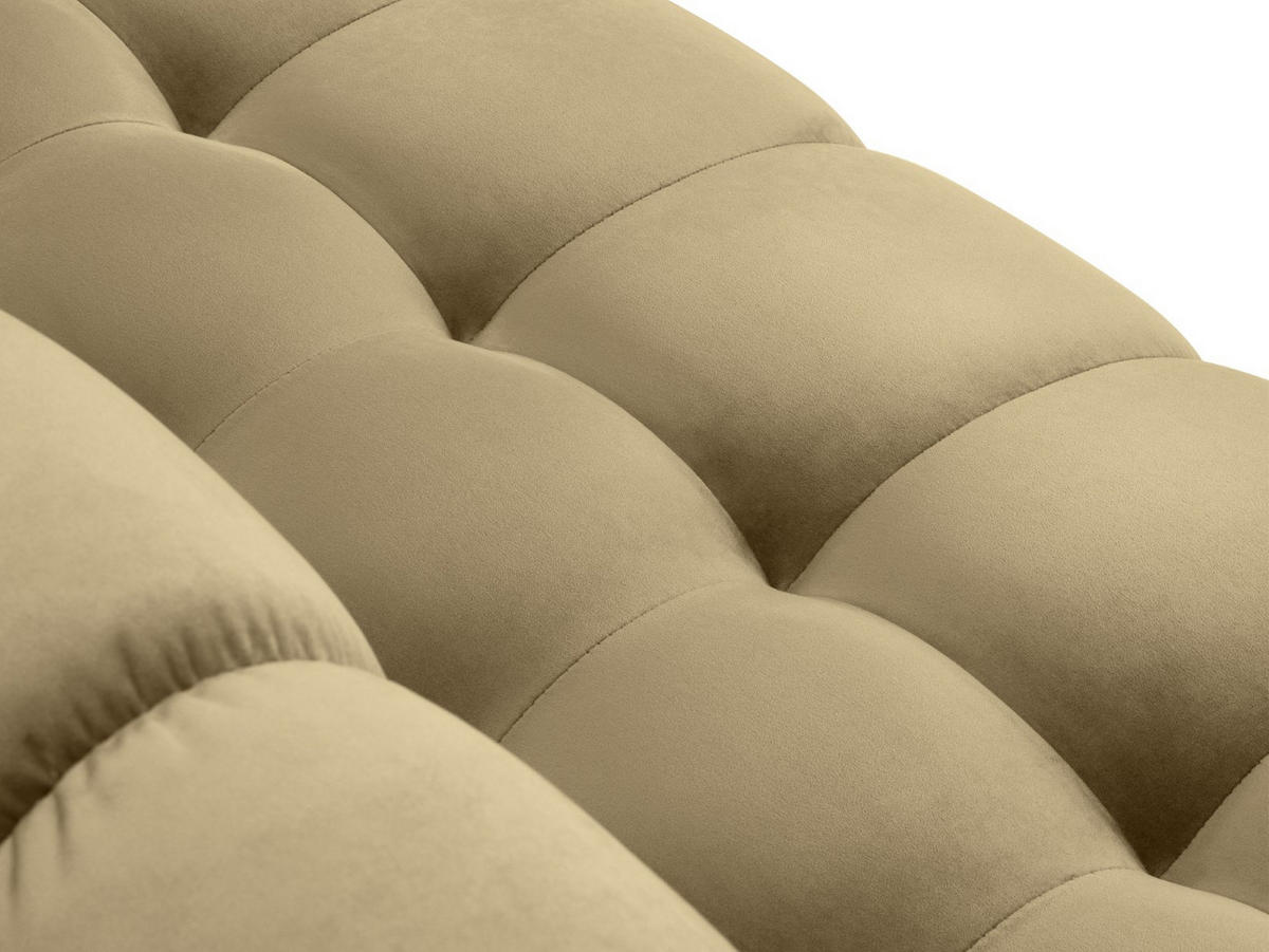 ECKSOFA links Mamaia aus Samt beige 5 Sitzplätze - Beige, Textil (185/293cm) - Micadoni