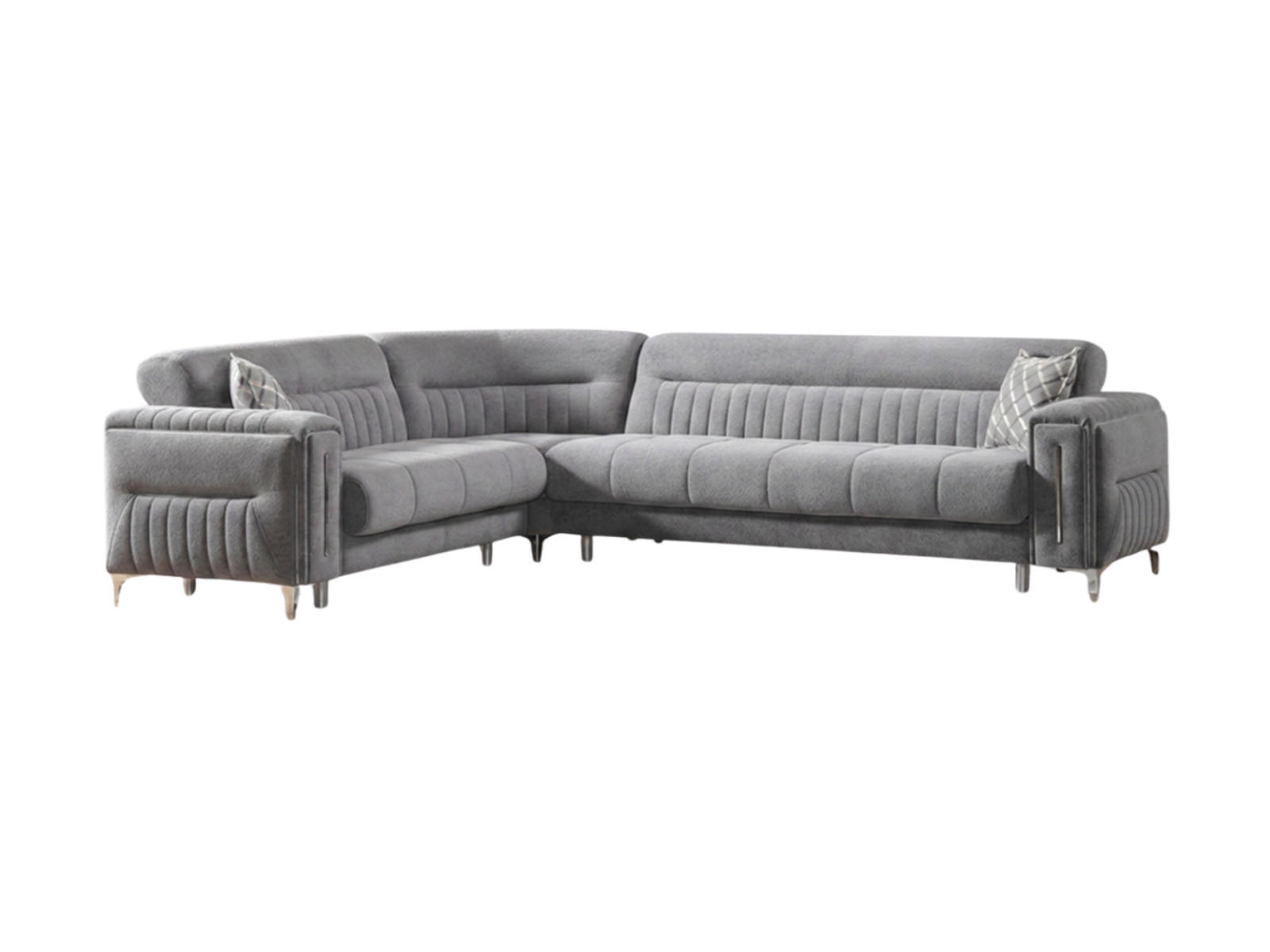 Villa Möbel Eckschlafsofa Grau 310x245 cm