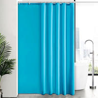 DUSCHVORHANG Überlänge Aquamarine 200 x 240 cm - Türkis, Textil (200/240cm)
