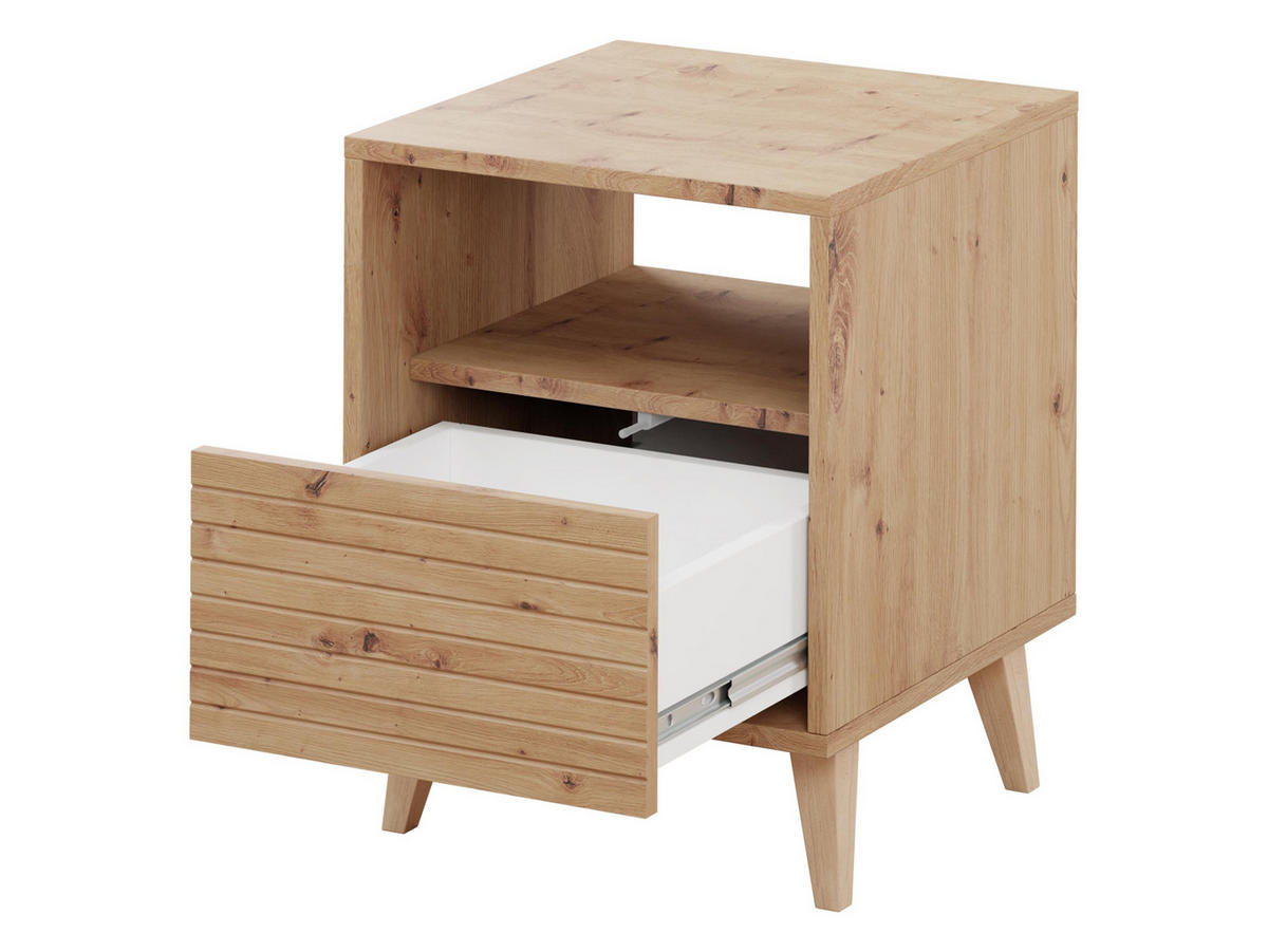 NACHTTISCH Ferido - Beige, Holzwerkstoff (40/52/40cm) - MIRJAN24