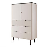 KLEIDERSCHRANK mit Schubladen NAVANI 90 cm Kaschmir Nuss - Kaschmir/Schwarz, Holzwerkstoff/Metall (90/142/40cm) - Idohome