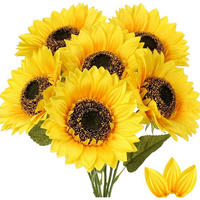 KUNSTBLUMEN Sonnenblumen 83 cm - Gelb, Textil (65cm)