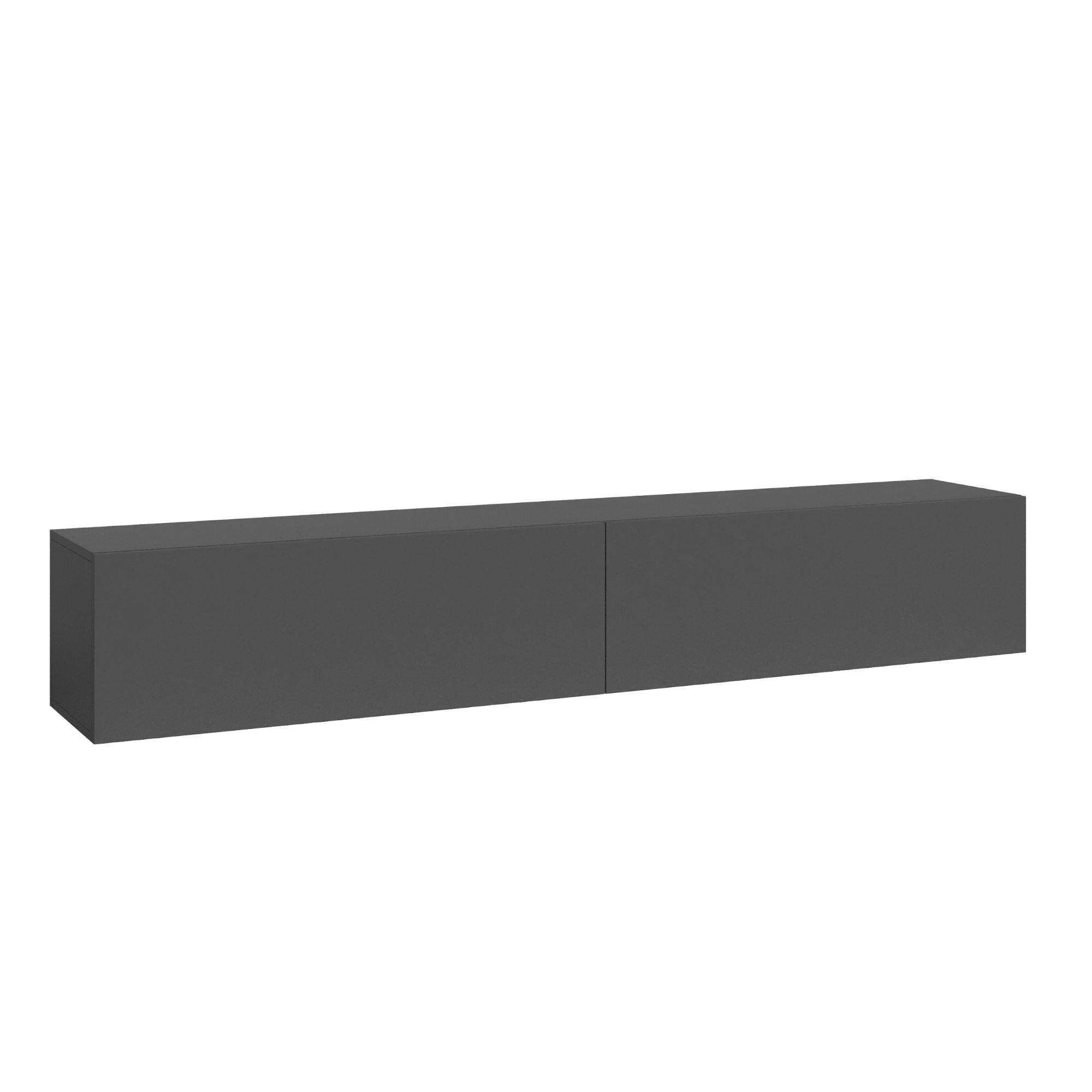 HÄNGELOWBOARD Evaton - Dunkelgrau, Holzwerkstoff (180/30/31.5cm) - [en.casa]