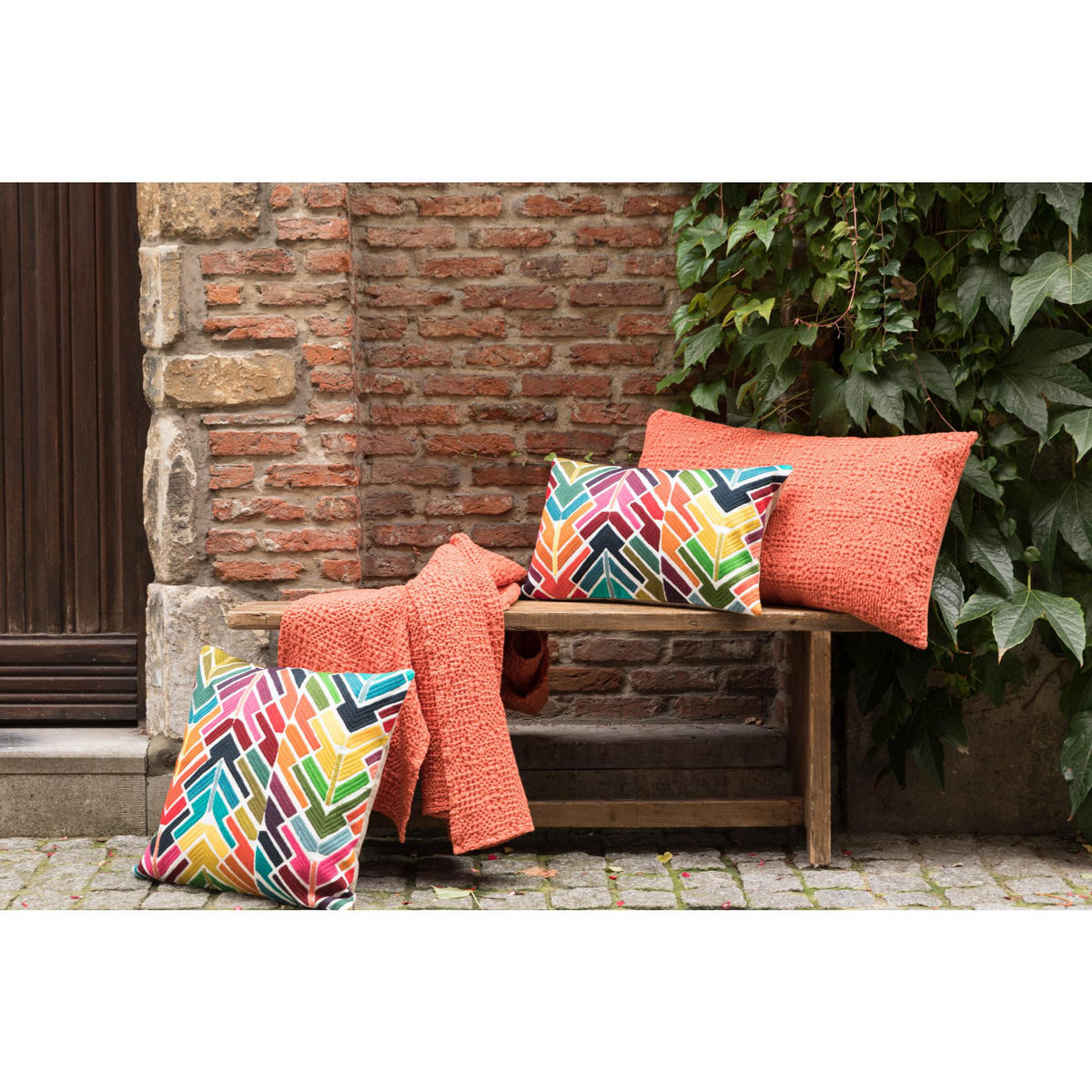 KISSEN Tana marmelade 40 x 65 cm - Dunkelorange, Textil (40/65cm) - Vivaraise