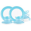 KAFFEESERVICE Liberty Pure Colors Lagoon Blue 18er Set - Blau, Keramik (1/1/1cm) - Seltmann Weiden