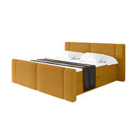 BOXBETT mit Matratze H3 - EVON Zanozek - 120x200 cm Senfgelb - Dunkelgelb, Holzwerkstoff (120/200cm) - ALTDECOR