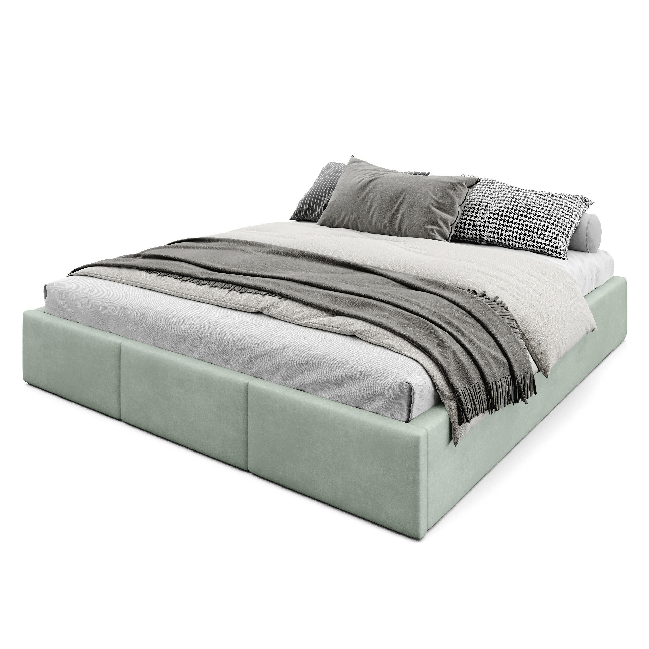POLSTERBETT für Schlafzimmer Bett mit Stauraum Mint 180x200cm - Mintgrün, Holzwerkstoff/Textil (180/200cm) - Muralo