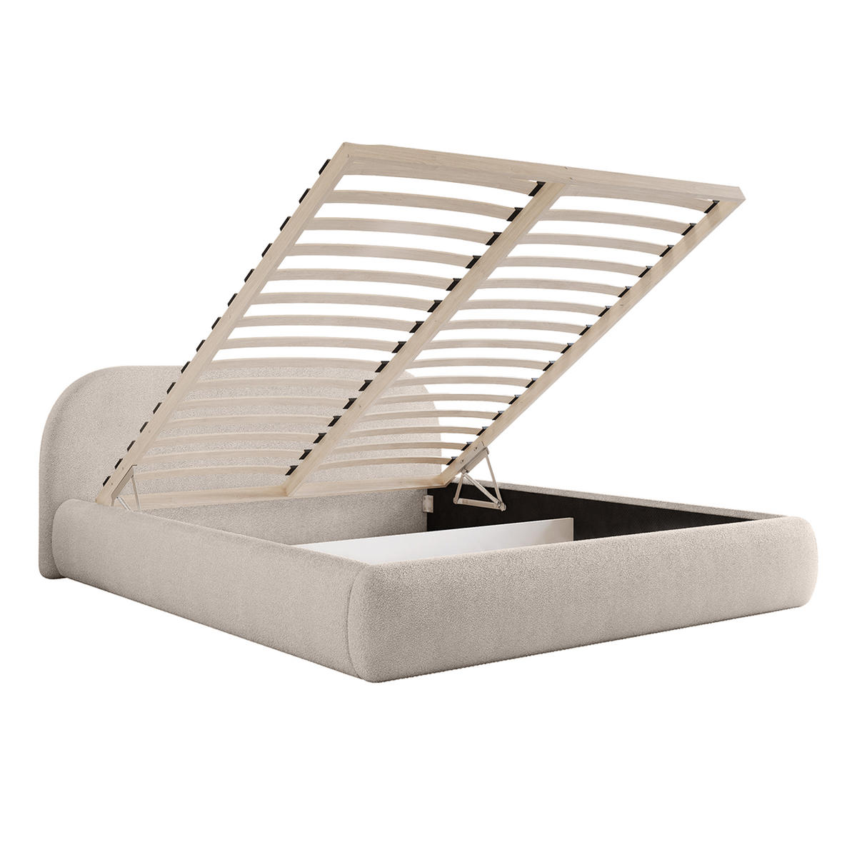 POLSTERBETT Lloret 160x200 cm, Beige - Beige, Textil (200/160cm) - Fedve