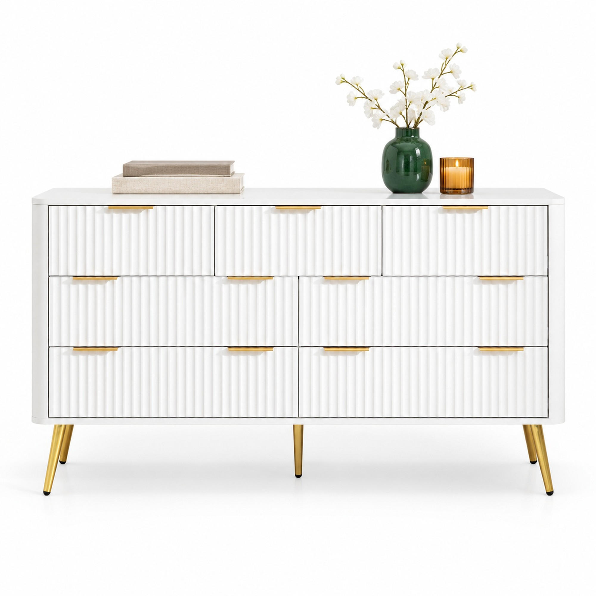 Ivmeu Kommode Weiß 40x80x145 cm